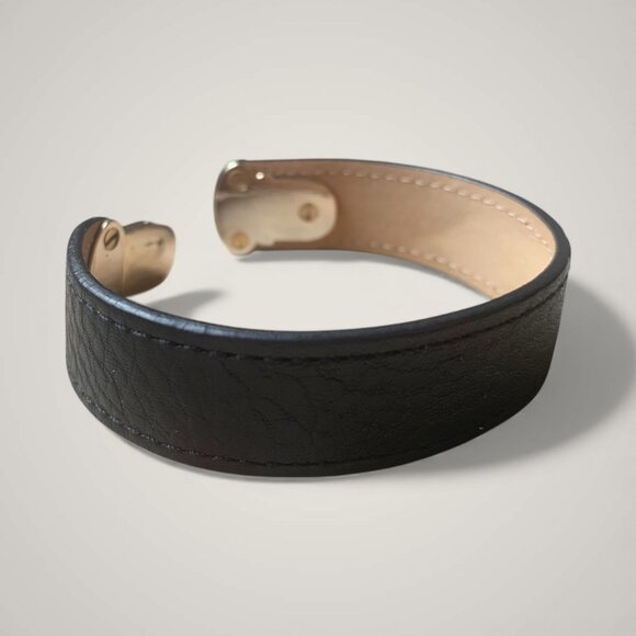 Mulberry leather Bracelet with a gold tone lock closure - Picture 5 of 6